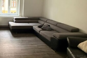 Šedá rohová sedací souprava - 2