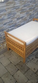 Dřevěná lavička s úložným prostorem - 2