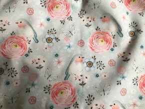 Softshell kalhoty ptáčci růže vel. 92 by Pavlina - 2