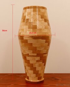Dřevěná Segmentová váza 56cm - 2