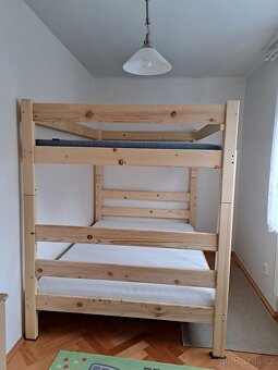 Nová masivní palanda / patrová postel šíře 140cm - 2