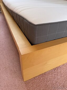 IKEA postel 140x200 + matrace 22cm tloušťka + rošty lamelové - 2