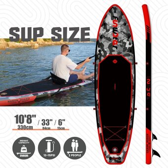 Paddleboard s kajakovou sedačkou ,maskovaný.Silver 330x84x15 - 2