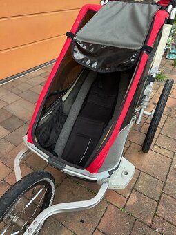 Sportovní vozík Chariot s tyčí za kolo a jogging setem - 2
