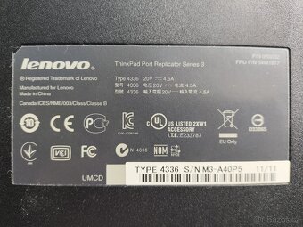 Dokovací stanice ThinkPad Port Replicator Serie 3,Lenovo - 2