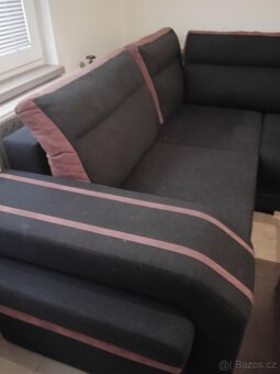 Rozkládací sedačka L s úložným prostorem - 2