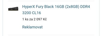 RAM Hyperx Fury Black - 2