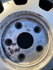 Alu kola 5x112r15 Audi original z letní pneu 195/65r15 - 2