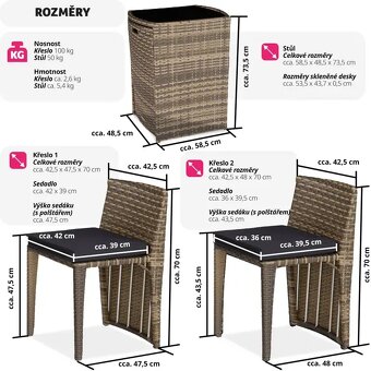 Ratanový set Hamburg přírodní nový - 2