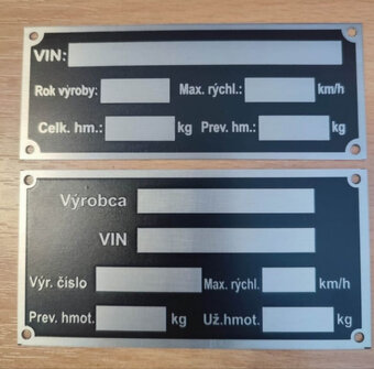 výrobní štitek avia, liaz.. - 2