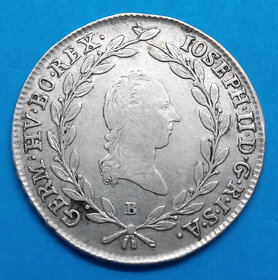 mince stříbro Josef II. staré Uhersko - 2