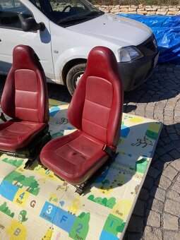 Cervena kozena sedadla / sedacky bmw z3 - 2