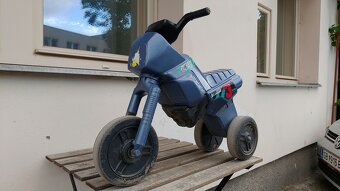 Dětské odrážedlo motorka, modré, plně funkční - 2