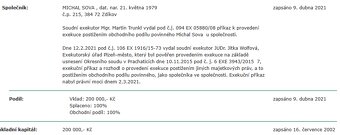 Obchodní podíl ve výši 100 % s vkladem 200.000,- Kč - 2