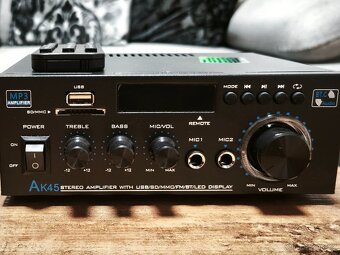 Receiver, bluetoth, Usb, Sd card, FM, 2x mikrofon - 2