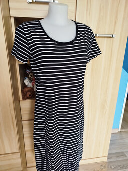 černobílé pruhované šaty, zn.Basic - 2