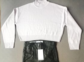 Žebrovaný crop top svetr H&M velikost XS - 2
