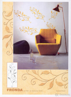 Nový přetíratelný samolepící reliéf CANDIS Fronda R1005 - 2