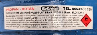 Prodám malou plnitelnou láhev na propan butan - 2
