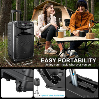 Nový přenosný Bluetooth PA reproduktor GTSK12-2 - 2
