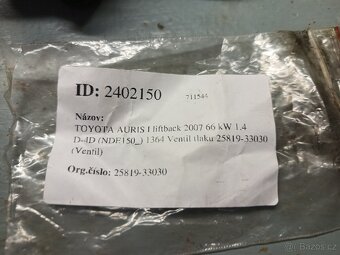 Toyota auris , Yaris ..ventil tlaku OEM 25819-33030 - 2