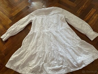 Bílé dámské šaty s madeirou vel. L Reserved - 2