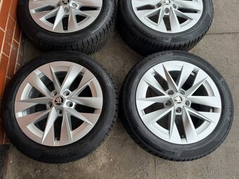 Alu 17" 5x112 , škoda " ROTARE " zimní 90% O4 ,TOP - 2