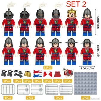 Figúrky Rytieri 5 (8ks) typ lego, nové, nehrané - 2