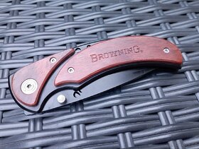 Nůž Browning, čepel 9 cm, střenka dřevo, ... - 2