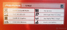 Prodám červený notebook ACER Aspire 5742Z - 2