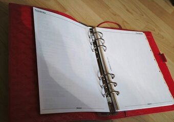 Diář Filofax Domino Luxe A5 červený diář lesklý - 2