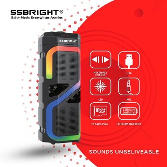 ABS-4203 Bluetooth party reproduktor s dálkovým ovládáním - 2