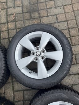ORIGINÁL Alu Škoda CARME R15, 5x100 - ZÁNOVNÍ ZIMNÍ PNEU - 2