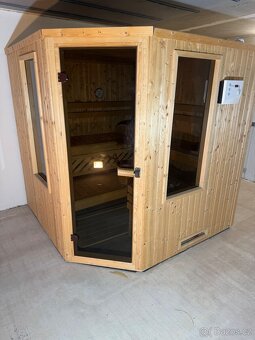 Finská rohová prosklená sauna - 2