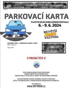 Festival Votvírák 2024, Kombi vstup + parkování - 2