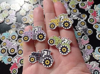 Dřevěné malované knoflíky různé druhy - nové - 2