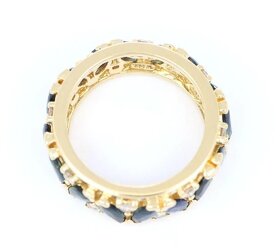 Nádherný 18K prsten s diamanty a safíry - 3,52ct - 2