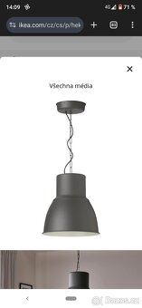 Lampa hektar IKEA světlo 230v prům 38cm - 2