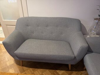 Sedací souprava světle šedá - 2