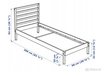 Dřevěná postel IKEA Tarva 90x200 cm borovice - 2