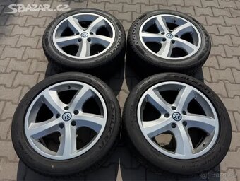 4x al kola 5x120 18 + pneu letní 255/45 R18 - 2