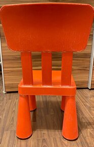 Ikea MAMMUT plastová židle 39 x 67 cm červená - 2