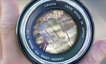 Servisovaný Canon 55mm f/1.2 FD SSC Chrome Nose 35mm kinofim - 2