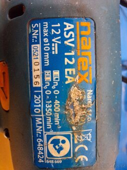 Prodám sadu aku vrtačka NAREX 12V - 2