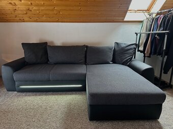 Rozkladací LED sedací souprava /gauč - 2