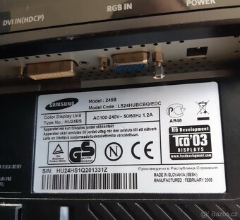 24" LCD Samsung 245B 1920x1080 (LS24HUBCBQEDC) - 2