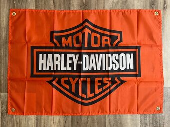Vlajka Harley Davidson oranžová - 2