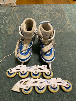 Dětské brusle lední, kolečkové rostoucí 33-36 - 2