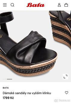 Nové dámské sandály na klínku kožené Baťa 39 a 40 - 2