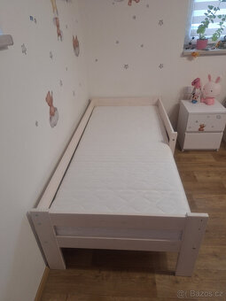 Postel EMINKA dětská 88x185cm, s matrací a s roštem - 2
